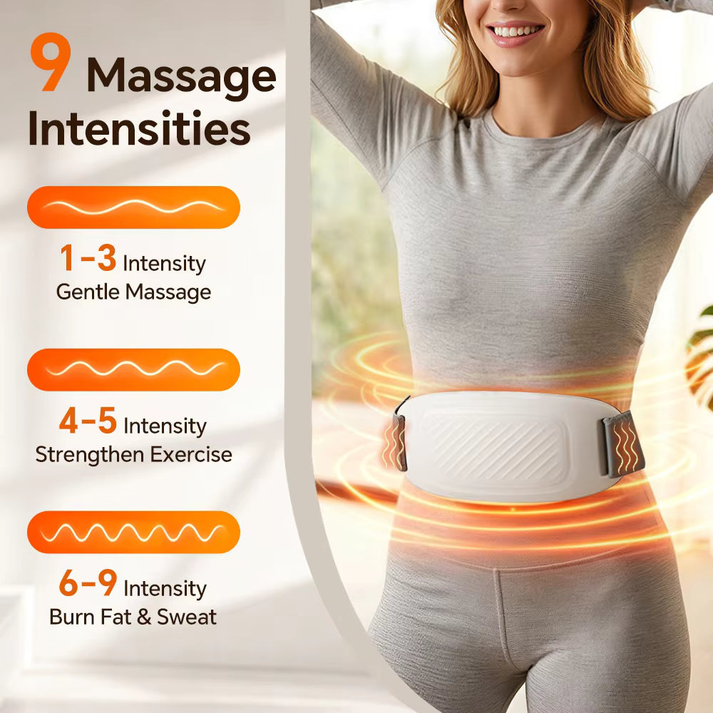 Electric Abdominal Massager with Heat & Twin-Motor Kneading