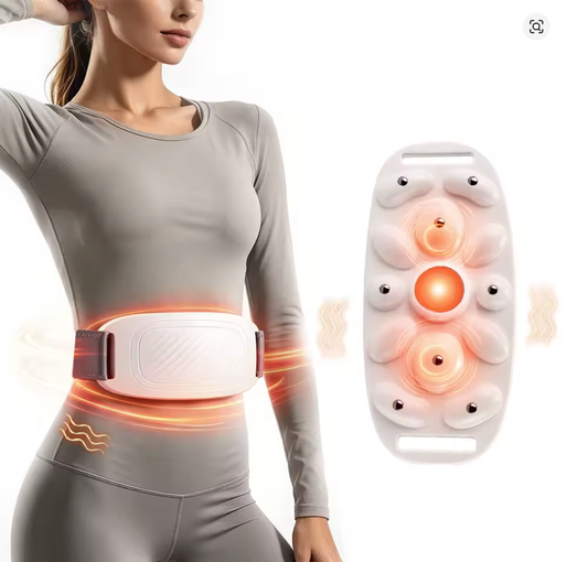 Electric Abdominal Massager with Heat & Twin-Motor Kneading